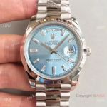 Rolex Day-Date II Light Blue Face with Baguettes President Band Replica Watch